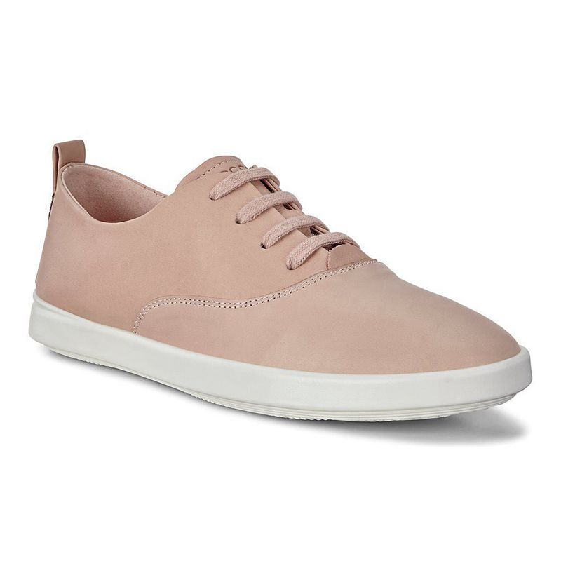 Women Flats Ecco Leisure - Sneakers Pink - India DHEBSU325